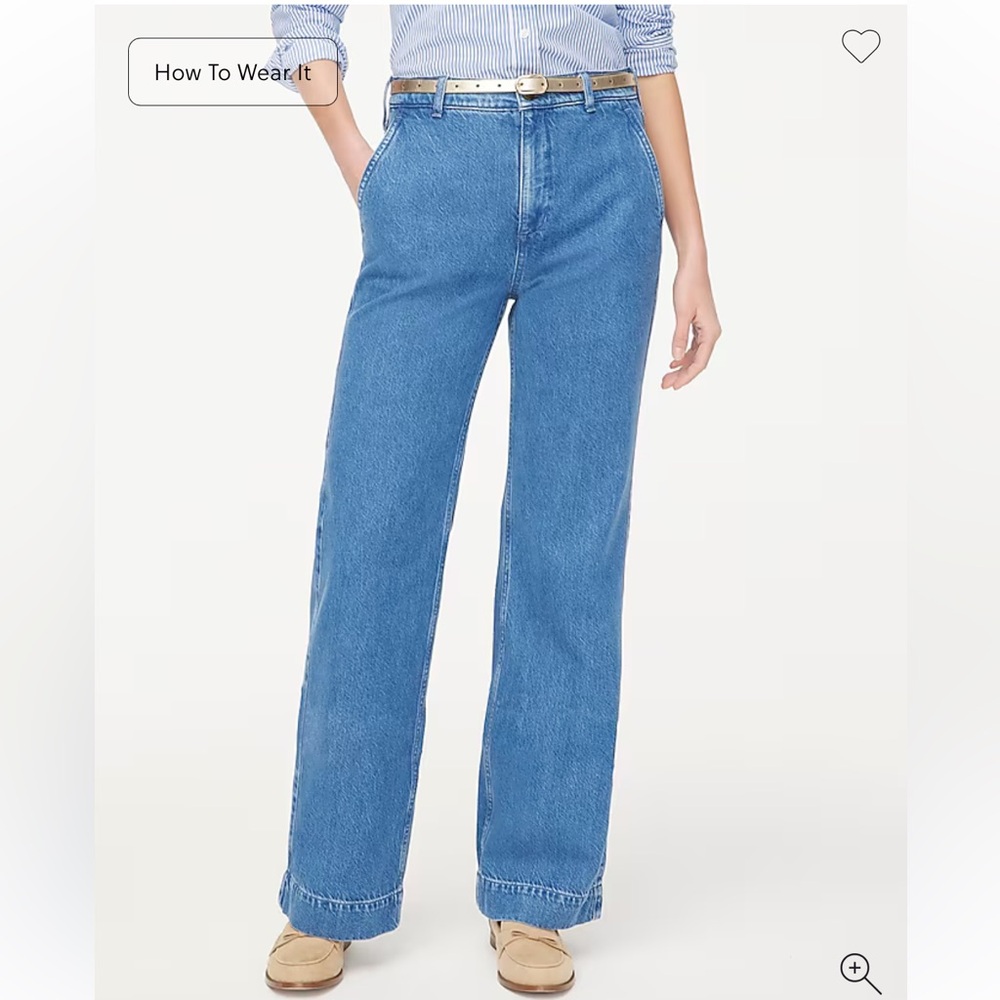 JCREW DRAPEY WIDE LEG TROUSER JEANS SIZE 27